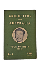 Vintage Cricketers From Australia Tour Of India 1959-60 Book Cricket Memorabilia for sale  Shipping to South Africa