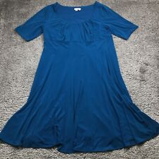 Vestido feminino London Times tamanho 14W azul royal gola redonda manga curta novo sem etiquetas comprar usado  Enviando para Brazil