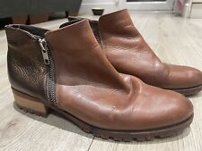 Leather flat brown for sale  MANCHESTER