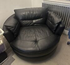 Revolving leather love for sale  BANSTEAD