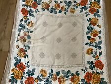 Vintage barkcloth tablecloth for sale  THIRSK