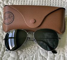 ray ban Gunmetal  Frame / Black Lenses aviator 58mm, used for sale  Shipping to South Africa