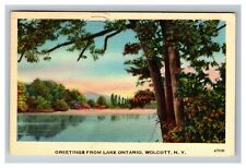 Scenic Greetings from Lake Ontario, Wolcott NY c1950 Linen Postcard K26 till salu  Toimitus osoitteeseen Sweden