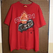 VTG Y2K 2000s AND1 Basketball Hot In Here Flames T-shirt Mens XL Red for sale  Shipping to South Africa