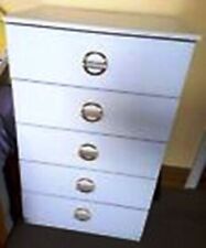 Classic Draw Chest, x5 Draws White With Gold effect Handles 90x53x39cm, used for sale  Shipping to South Africa