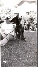 FOTOGRAFIA 1939 CHAPÉU MASCULINO MODA DOBERMAN PINSCHER CACHORRO/FILHOTE NA COLEIRA FOTO ANTIGA comprar usado  Enviando para Brazil