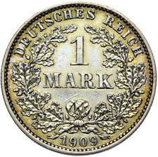 Rzesza Niemiecka - Cesarstwo - J. 17 - Moneta 1 marka 1909 E - Srebro 900 RZADKA, używany na sprzedaż  PL