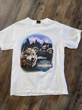 Camiseta masculina Harley Davidson Wolf Graphic tamanho médio branca EUA Y2K 90’s comprar usado  Enviando para Brazil