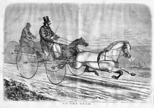 CARRO DE CABALLOS Y CARRUAJES EN LA CARRETERA, 1858 segunda mano  Embacar hacia Argentina