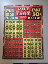 Tablero perforador vintage de 100 agujeros de juego Put & Take, Put and Take, 1-50 centavos sin usar segunda mano  Embacar hacia Argentina