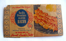 Usado, Bacon fatiado Swift's Premium década de 1950 com envoltório de papel estritamente sanitário para geladeira comprar usado  Enviando para Brazil
