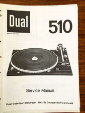 Dual 510 Record Player / Turntable Service Manual *Original* for sale  Shipping to Canada