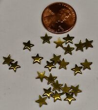 VINTAGE 24 PEQUENAS ESTRELAS PLANAS DE LATÃO 5,5 mm. pequenas estrelas de metal SHINY SCRAPBOOKING comprar usado  Enviando para Brazil