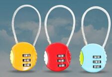 3 Digit luggage Combination Padlock  wire  Gym Locker Travel Suitcase UK for sale  Shipping to South Africa