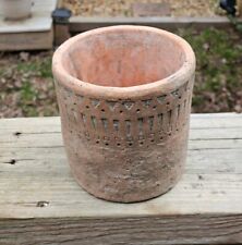 Vaso de plantadeira tribo primitiva Egito África.  Cimento revestido durável de qualidade 4"x4" comprar usado  Enviando para Brazil