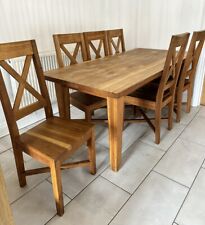 Solid oak dining for sale  HARLOW