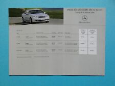 Prospekt / Preisliste - Mercedes C215 CL-Klasse CL 500, 600 und 55 AMG - 02/04 comprar usado  Enviando para Brazil