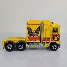 Hot Wheels Thunder Roller Semi Yellow 1989 Workhorses Corrugated Roof Loose, used for sale  Shipping to South Africa