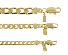 18K Gold Plated Cuban Link / Curb Chain Necklace or Bracelet - LIFETIME WARRANTY for sale  Shipping to South Africa