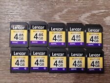 Lote de 10 tarjetas de memoria Lexar 4 GB SDHC - 4 GB tarjetas SD Lexar clase 4 lote de 10 segunda mano  Embacar hacia Argentina