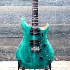 PRS SE Custom 24 Flame Maple Veneer Top Turquoise Electric Guitar w/Bag #F066836 for sale  Shipping to South Africa
