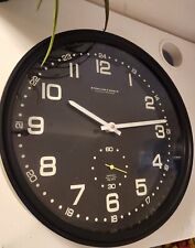 Reloj de pared de trabajo Black Sterling & Noble 14 pulgadas No. 9 vidrio curvo  segunda mano  Embacar hacia Argentina