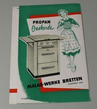 Reklame auf Papier - Prospekt , Flyer - Malag Werke Bretten Propan Gasherde /352 comprar usado  Enviando para Brazil