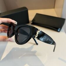 Óculos de sol Saint Laurent SL M94 001 armação preta brilhante lente cinza comprar usado  Enviando para Brazil