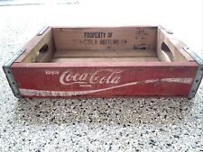 Vintage Enjoy COCA-COLA Wood Bottle Soda Wooden Crate Red for sale  Shipping to South Africa