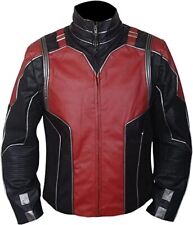 Jaqueta de couro sintético masculina inspirada no Homem-Formiga | Motociclista vermelha e branca, usado comprar usado  Enviando para Brazil