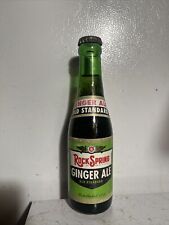 Botella de refresco verde Rock Springs Ginger Ale con etiqueta de papel segunda mano  Embacar hacia Argentina