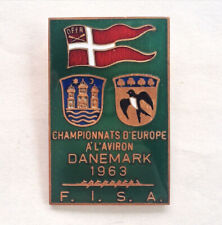 ANTIGA CANOA DE CAIAQUE DE REMO DINAMARCA COPENHAGUE CAMPEONATO EUROPEU FIS FISA 1963!! comprar usado  Enviando para Brazil