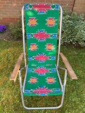 Vintage Retro Funky Pattern Folding Garden Deck Chair Camping Beach 70s VW for sale  Shipping to South Africa