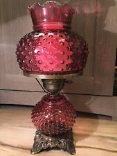 lamp cranberry hobnail for sale  Schofield