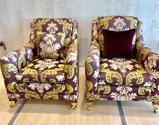 purple velvet armchair for sale  COLNE