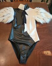 For Play Cruella De Ville Cosplay Faux Leather Bodysuit Small/Medium  for sale  Shipping to South Africa