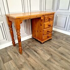 Vintage Solid Wooden Pine Dressing Table Pedestal Writing Office Desk Drawers -2 for sale  Shipping to South Africa