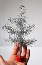 Vintage Silver Tinsel Miniature Christmas Tree Ornament 22.5cm Tall  for sale  Shipping to South Africa