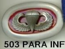 503rd AIRBORNE INFANTRY - OLD ALUMINUM OVAL & LATER JUMP WINGS, used for sale  USA