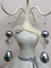 Orecchini perle grigie usato  Morimondo