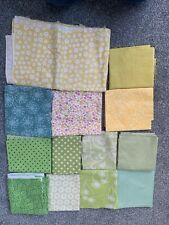 Green yellow fabric for sale  TIVERTON