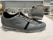 Sapatos casuais esportivos Lacoste Misano, #11941, cinza, couro, masculino EUA tamanho 11 comprar usado  Enviando para Brazil
