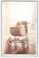 c1910's Gloria Nason Baby Toddler Stroller Posted Antique RPPC Photo Postcard, used for sale  Shipping to South Africa