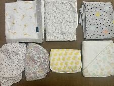 BULK LOT BABY BEDDING BLANKET RUG CHANGE MAT SHEET TOWEL BUBBA PETER ALEXANDER 7, used for sale  Shipping to South Africa