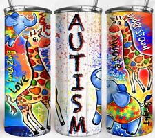 Vaso de sublimación increíble/amor/consciente/comprender la conciencia del autismo de 20 oz segunda mano  Embacar hacia Argentina