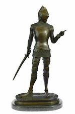 Estátua de metal bronze real mármore medieval Idade Média cavaleiro guerreiro escultura comprar usado  Enviando para Brazil