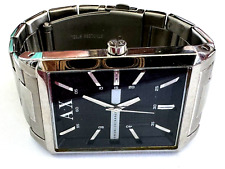 Reloj de pulsera AX Armani Exchange St Steel esfera negra AX2110 para hombre funciona, usado segunda mano  Embacar hacia Argentina