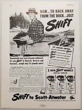 1949 Print Ad Scott-Atwater Shift Outboard Motors 4-HP, 5-HP, 7.5-HP Models, used for sale  Shipping to South Africa