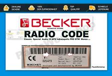 Mercedes Benz Becker Radio Code - BE Cascade Traffic Pro Indianapolis Key Code, gebraucht gebraucht kaufen  Edingen-Neckarhausen