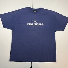 Camiseta gráfica de futebol vintage anos 90 Diadora azul GG fabricada nos EUA, usado comprar usado  Enviando para Brazil